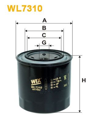 WIX FILTERS alyvos filtras WL7310